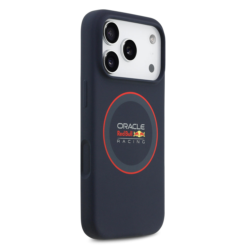 iPhone 17 Pro Kılıf Redbull Orjinal Lisanslı M-safe Şarj Özellikli Kırmızı Halka ve Logo Silikon Kılıf