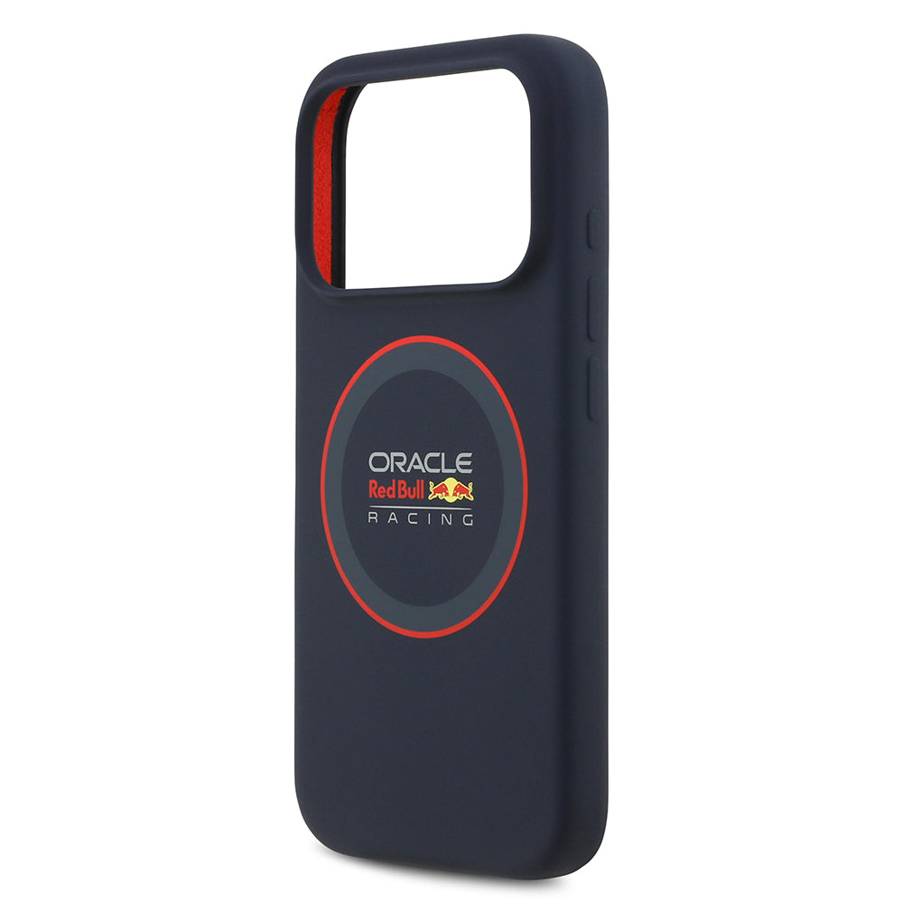 iPhone 17 Pro Kılıf Redbull Orjinal Lisanslı M-safe Şarj Özellikli Kırmızı Halka ve Logo Silikon Kılıf