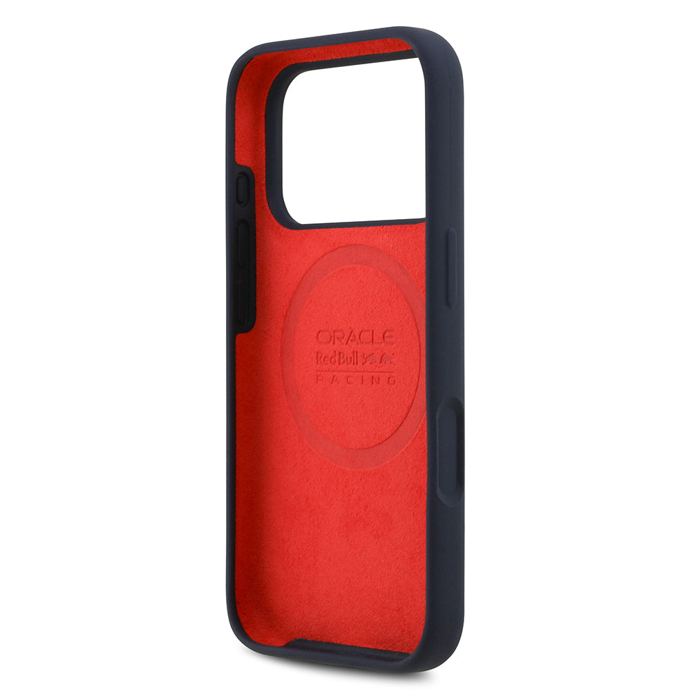 iPhone 17 Pro Kılıf Redbull Orjinal Lisanslı M-safe Şarj Özellikli Kırmızı Halka ve Logo Silikon Kılıf
