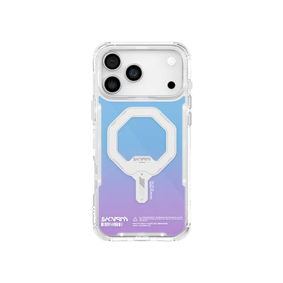 Apple iPhone 17 Pro Kılıf Skinarma M-Safe Şarj Özellikli IML Baskılı Holografik MYST Kapak Colorful