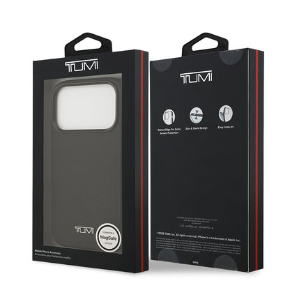 iPhone 17 Pro Kılıf TUMI M-safe Şarj Özellikli Deri Noktalı Dizayn Kılıf