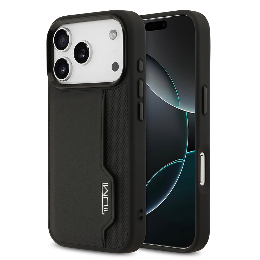 iPhone 17 Pro Kılıf TUMI Orjinal Lisanslı Deri Dikey Kartlıklı Kılıf