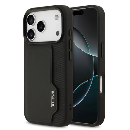 iPhone 17 Pro Kılıf TUMI Orjinal Lisanslı Deri Dikey Kartlıklı Kılıf