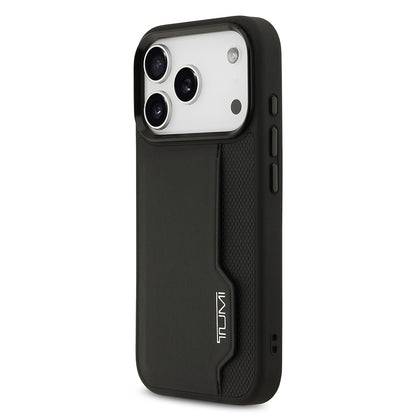 iPhone 17 Pro Kılıf TUMI Orjinal Lisanslı Deri Dikey Kartlıklı Kılıf