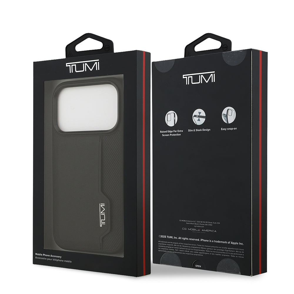 iPhone 17 Pro Kılıf TUMI Orjinal Lisanslı Deri Dikey Kartlıklı Kılıf