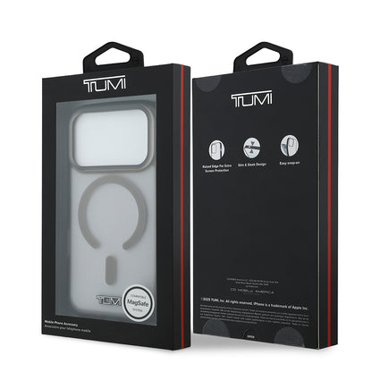 iPhone 17 Pro Kılıf TUMI Orjinal Lisanslı M-safe Şarj Özellikli Buzlu Transparan Kılıf