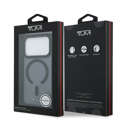 iPhone 17 Pro Kılıf TUMI Orjinal Lisanslı M-safe Şarj Özellikli Buzlu Transparan Kılıf