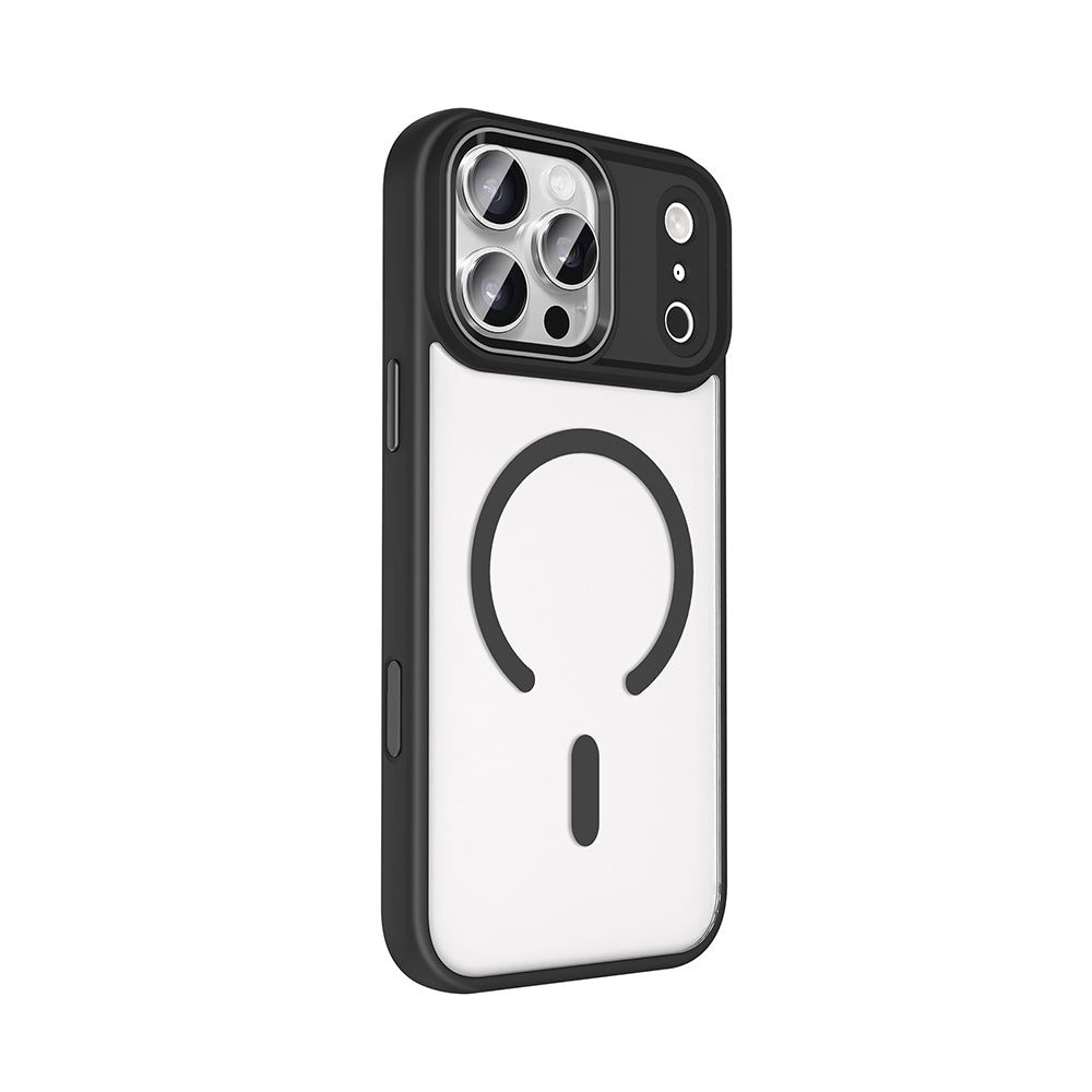 iPhone 17 Pro Kılıf Wireless Şarj Özellikli Zore Krom M-safe Silikon Kılıf