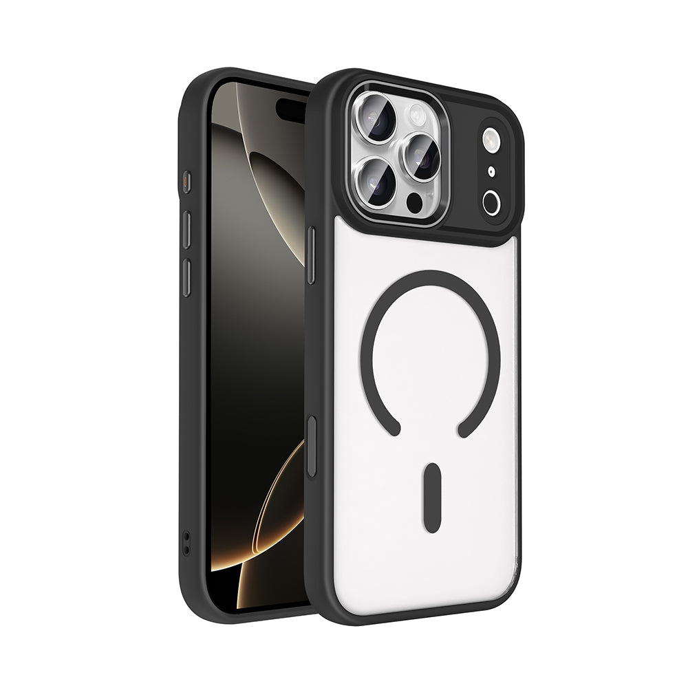 iPhone 17 Pro Kılıf Wireless Şarj Özellikli Zore Krom M-safe Silikon Kılıf