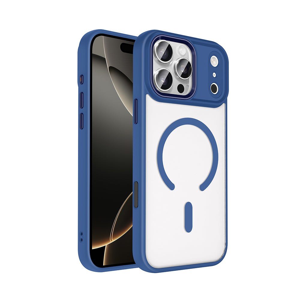 iPhone 17 Pro Kılıf Wireless Şarj Özellikli Zore Krom M-safe Silikon Kılıf