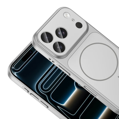 Apple iPhone 17 Pro Kılıf Zore M-Safe Şarj Özellikli Kamera Korumalı Formen Kapak Gri