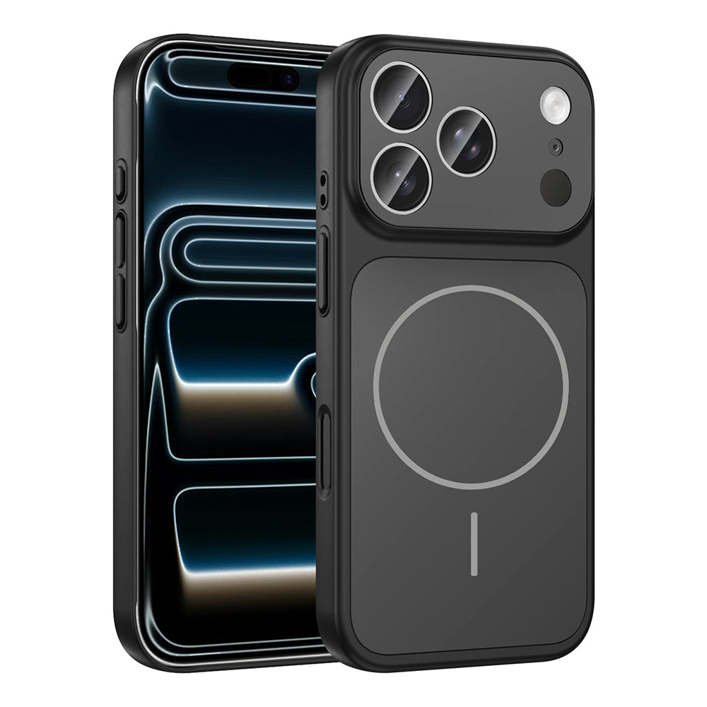 Apple iPhone 17 Pro Kılıf Zore M-Safe Şarj Özellikli Kamera Korumalı Formen Kapak Siyah