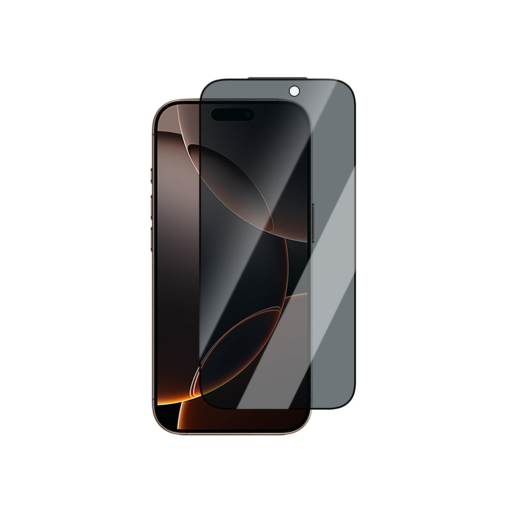 iPhone 17 Pro Max CaseWorld Applicator Serisi 2.5D Eyesafe Mavi Işık Teknolojili 0.33mm Privacy Temperli Cam Ekran Koruyucu + Uygulama Aparatı