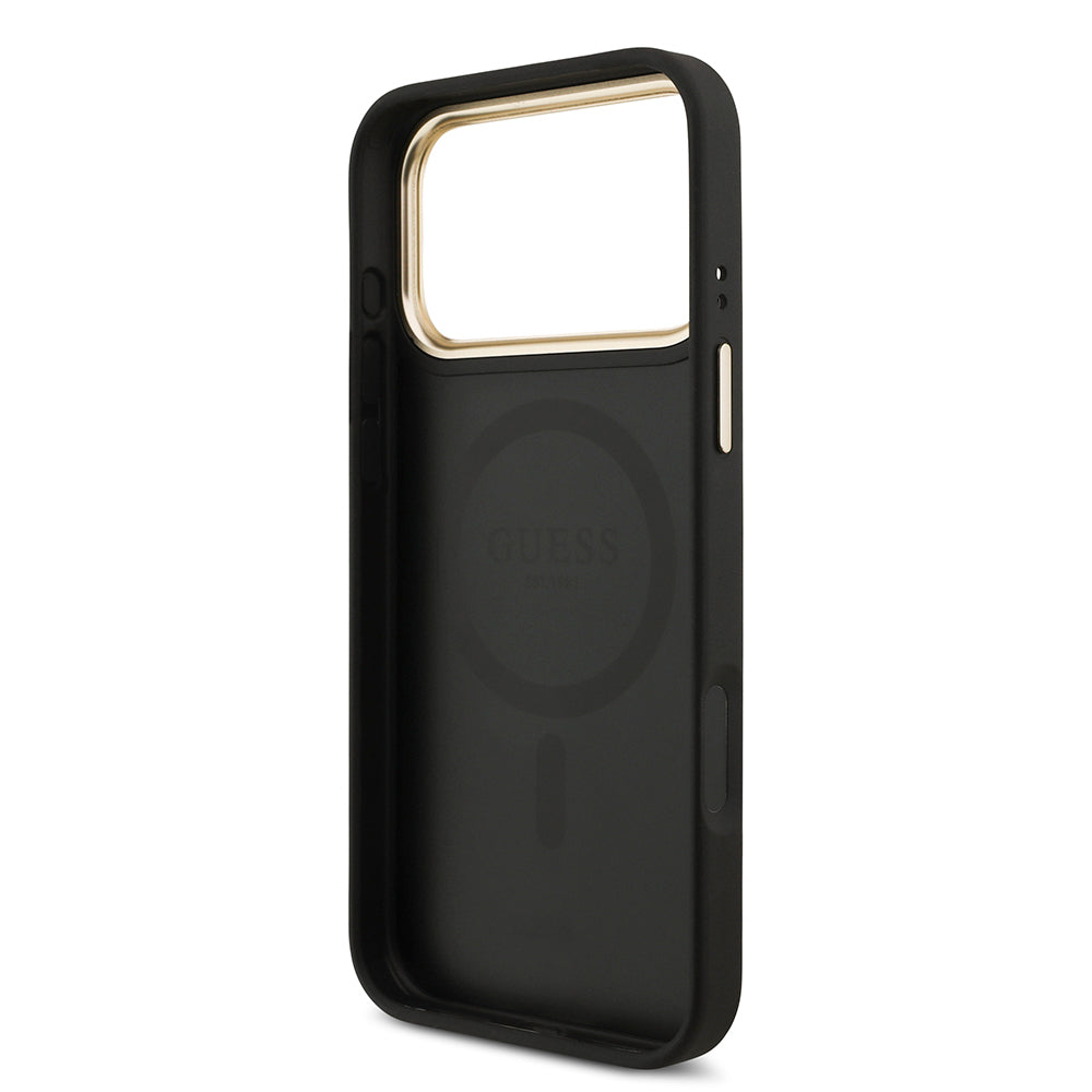 iPhone 17 Pro Max Guess Orjinal Lisanslı 4G ve Yazı Logolu Kılıf + Ekran Koruyucu + Lens Koruyucu 3in1 Aksesuar Seti