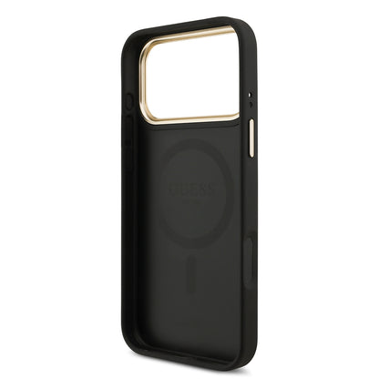 iPhone 17 Pro Max Guess Orjinal Lisanslı 4G ve Yazı Logolu Kılıf + Ekran Koruyucu + Lens Koruyucu 3in1 Aksesuar Seti