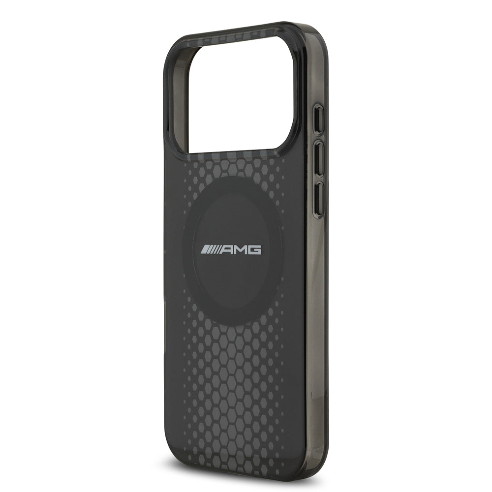 iPhone 17 Pro Max Kılıf AMG Orjinal Lisanslı Çift Katmanlı Büyük Logolu Petek Desenli Kılıf