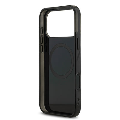 Apple iPhone 17 Pro Max Kılıf AMG Orjinal Lisanslı Çift Katmanlı Büyük Logolu Petek Desenli Kapak Siyah