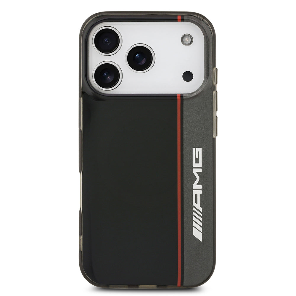 iPhone 17 Pro Max Kılıf AMG Orjinal Lisanslı M-safe Şarj Özellikli IML Baskı Logolu Çift Katmanlı Bow Lines Kılıf