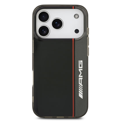 iPhone 17 Pro Max Kılıf AMG Orjinal Lisanslı M-safe Şarj Özellikli IML Baskı Logolu Çift Katmanlı Bow Lines Kılıf