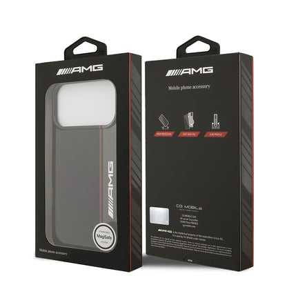 iPhone 17 Pro Max Kılıf AMG Orjinal Lisanslı M-safe Şarj Özellikli IML Baskı Logolu Çift Katmanlı Bow Lines Kılıf