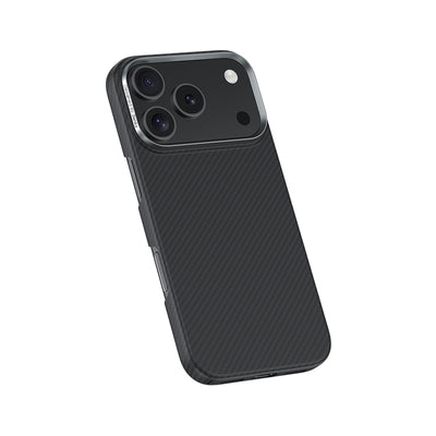 Apple iPhone 17 Pro Max Kılıf Benks M-safe Şarj Özellikli Metal Kamera Çerçeveli Magnetik ArmorAir 600D Kevlar Fiber Kapak Siyah