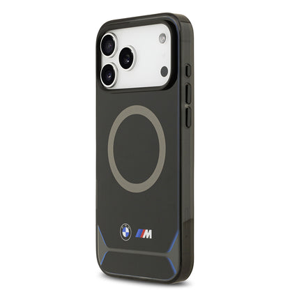 iPhone 17 Pro Max Kılıf BMW Orjinal Lisanslı M-safe Şarj Özellikli Metal Buton Tasarımlı IML Baskılı M Dizayn Kılıf