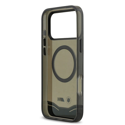 iPhone 17 Pro Max Kılıf BMW Orjinal Lisanslı M-safe Şarj Özellikli Metal Buton Tasarımlı Tranparan M Dizayn Kılıf