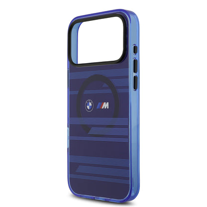 iPhone 17 Pro Max Kılıf BMW Orjinal Lisanslı M-safe Şarj Özellikli Metal Kamera Butonlu Yatay Şeritli M Dizayn Kılıf