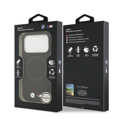 iPhone 17 Pro Max Kılıf BMW Orjinal Lisanslı M-safe Şarj Özellikli Metal Logolu Delikli M Dizayn Deri Kılıf