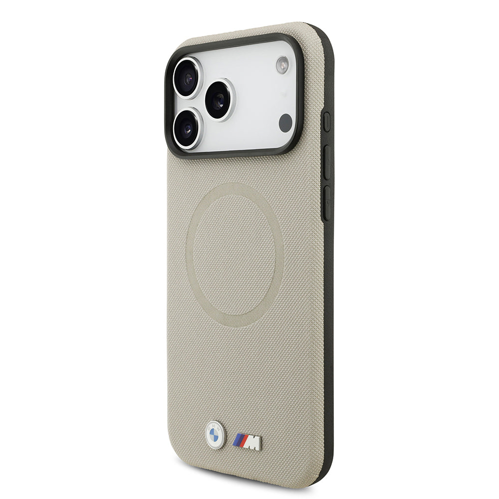 iPhone 17 Pro Max Kılıf BMW Orjinal Lisanslı M-safe Şarj Özellikli Metal Logolu Delikli M Dizayn Deri Kılıf