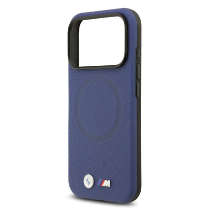 iPhone 17 Pro Max Kılıf BMW Orjinal Lisanslı M-safe Şarj Özellikli Metal Logolu Delikli M Dizayn Deri Kılıf