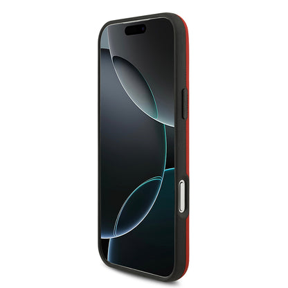 iPhone 17 Pro Max Kılıf BMW Orjinal Lisanslı M-safe Şarj Özellikli Metal Logolu Delikli M Dizayn Deri Kılıf