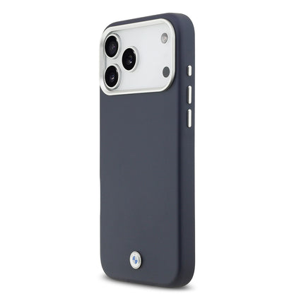 iPhone 17 Pro Max Kılıf BMW Orjinal Lisanslı M-safe Şarj Özellikli Metal Logolu Tam Kaplama Deri Kılıf