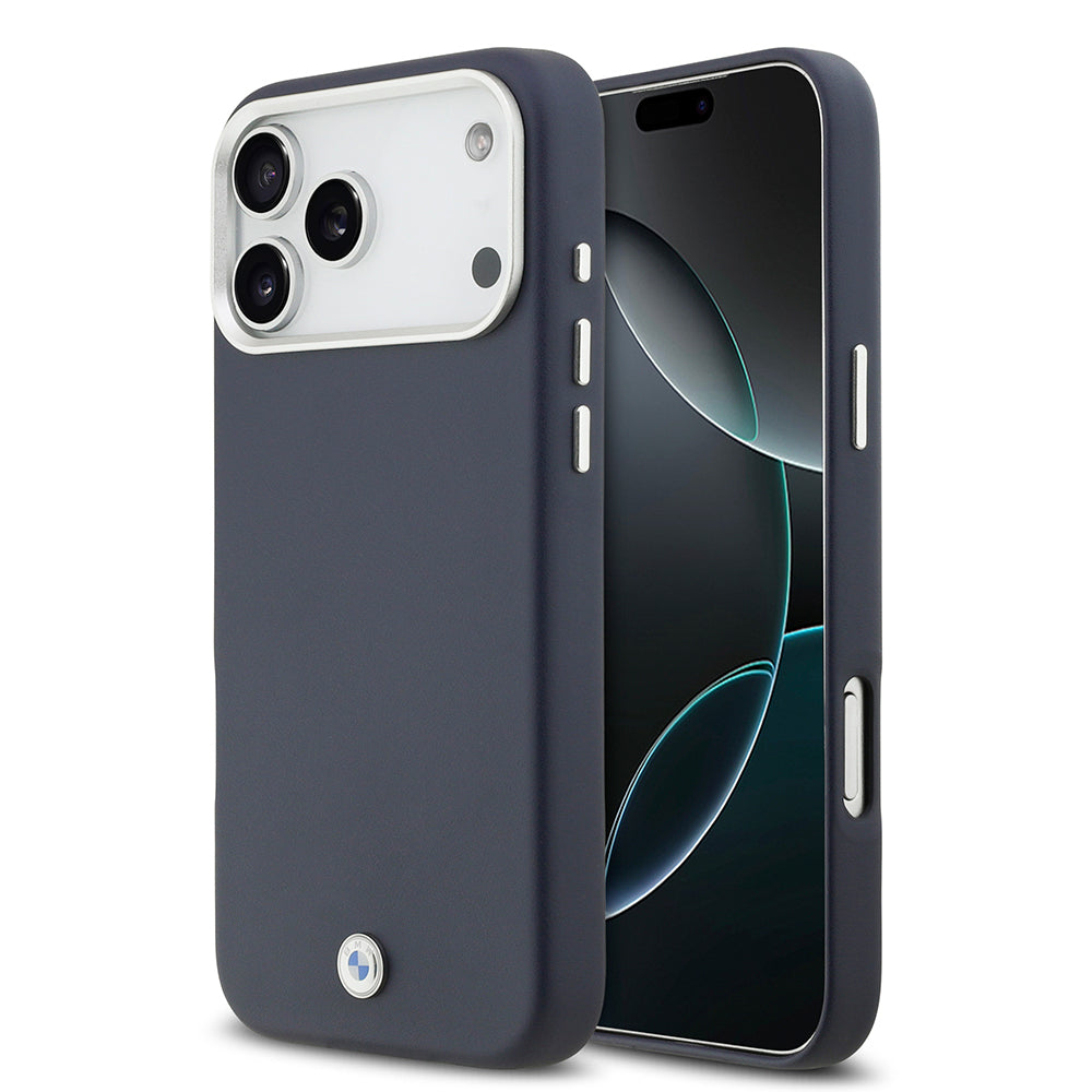 iPhone 17 Pro Max Kılıf BMW Orjinal Lisanslı M-safe Şarj Özellikli Metal Logolu Tam Kaplama Deri Kılıf