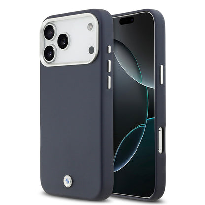 iPhone 17 Pro Max Kılıf BMW Orjinal Lisanslı M-safe Şarj Özellikli Metal Logolu Tam Kaplama Deri Kılıf