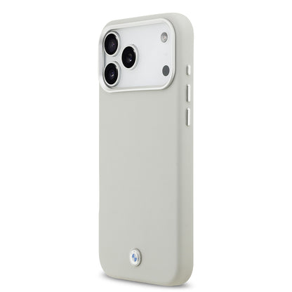 iPhone 17 Pro Max Kılıf BMW Orjinal Lisanslı M-safe Şarj Özellikli Metal Logolu Tam Kaplama Deri Kılıf