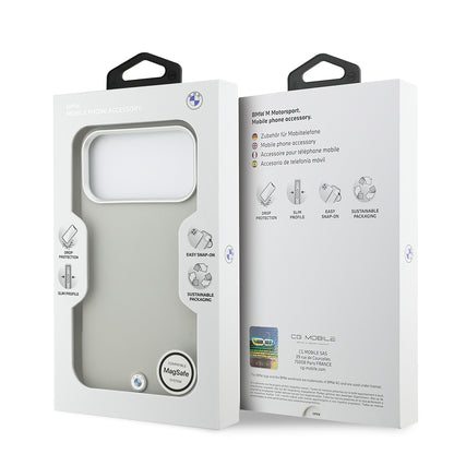 iPhone 17 Pro Max Kılıf BMW Orjinal Lisanslı M-safe Şarj Özellikli Metal Logolu Tam Kaplama Deri Kılıf