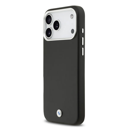 iPhone 17 Pro Max Kılıf BMW Orjinal Lisanslı M-safe Şarj Özellikli Metal Logolu Tam Kaplama Deri Kılıf