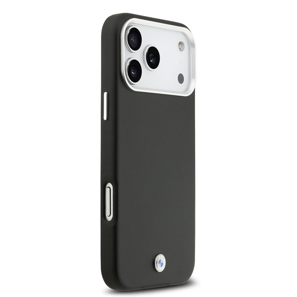 iPhone 17 Pro Max Kılıf BMW Orjinal Lisanslı M-safe Şarj Özellikli Metal Logolu Tam Kaplama Deri Kılıf