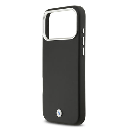 iPhone 17 Pro Max Kılıf BMW Orjinal Lisanslı M-safe Şarj Özellikli Metal Logolu Tam Kaplama Deri Kılıf