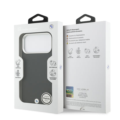 iPhone 17 Pro Max Kılıf BMW Orjinal Lisanslı M-safe Şarj Özellikli Metal Logolu Tam Kaplama Deri Kılıf