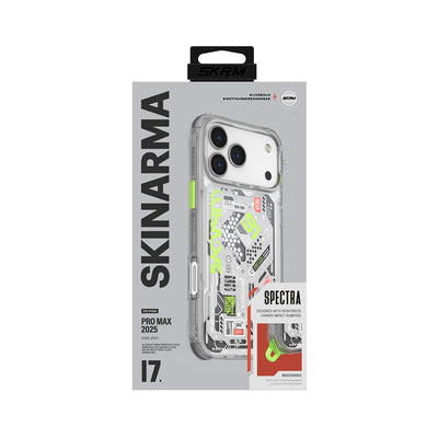 Apple iPhone 17 Pro Max Kılıf Desenli Airbag Tasarımlı Skinarma Spectra Kapak Siyah