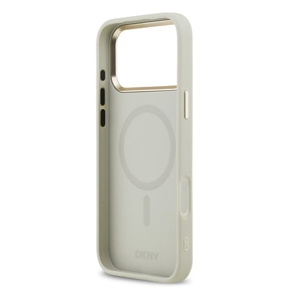 iPhone 17 Pro Max Kılıf DKNY Orjinal Lisanslı M-safe Şarj Özellikli 3D Yazılı Checkered Pattern Kılıf