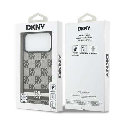 iPhone 17 Pro Max Kılıf DKNY Orjinal Lisanslı M-safe Şarj Özellikli 3D Yazılı Metal Logolu Kılıf