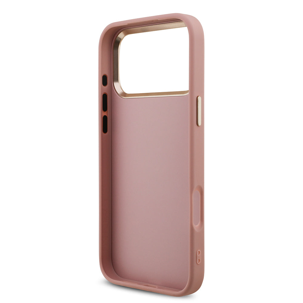 iPhone 17 Pro Max Kılıf Guess Orjinal Lisanslı 4G Büyük Metal Kamera Çerçeveli ve Logolu Glitter Kılıf