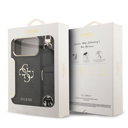 iPhone 17 Pro Max Kılıf Guess Orjinal Lisanslı 4G Büyük Metal Logolu Kalın Askılı Kılıf
