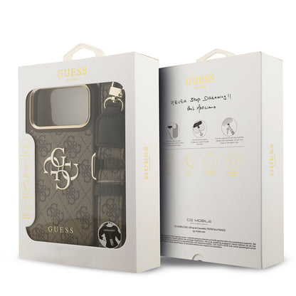 iPhone 17 Pro Max Kılıf Guess Orjinal Lisanslı 4G Büyük Metal Logolu Kalın Askılı Kılıf