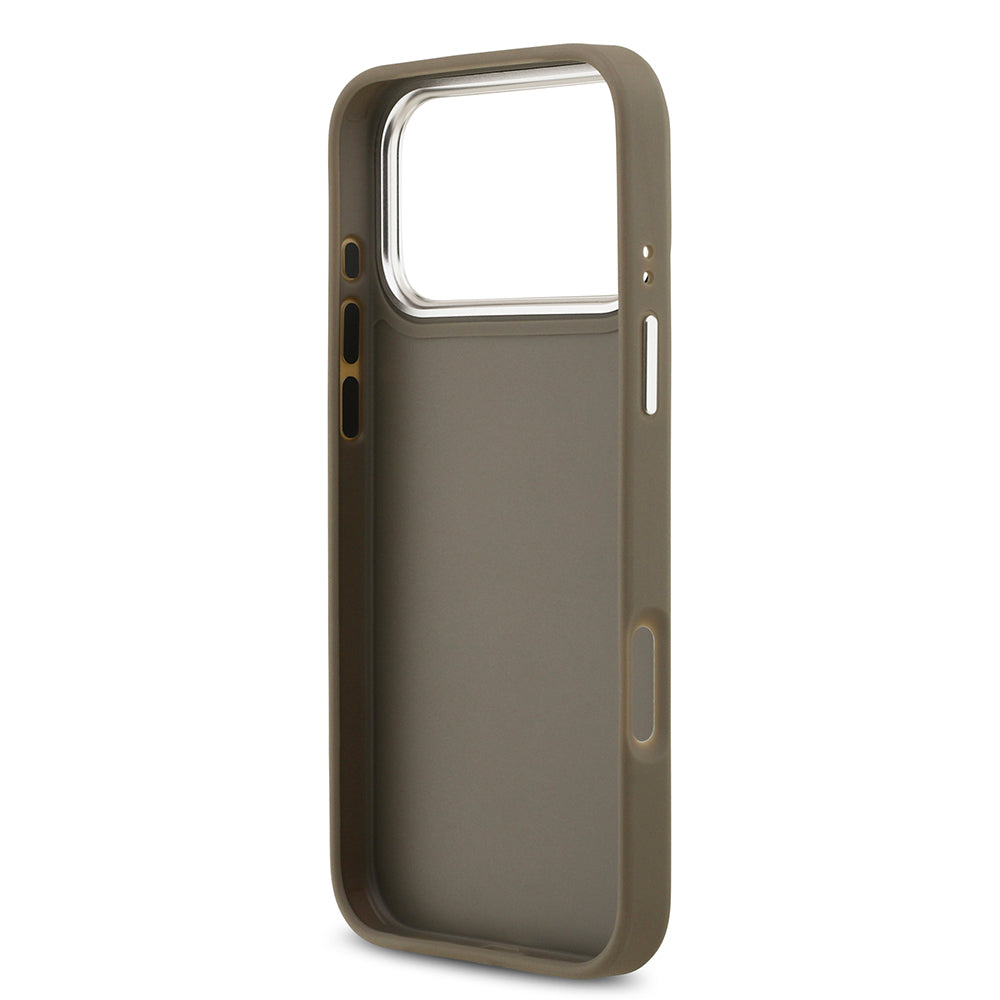 iPhone 17 Pro Max Kılıf Guess Orjinal Lisanslı Grained 4G Metal Büyük Logolu Kılıf