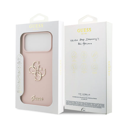 iPhone 17 Pro Max Kılıf Guess Orjinal Lisanslı Grained Yazı Logolu Kılıf