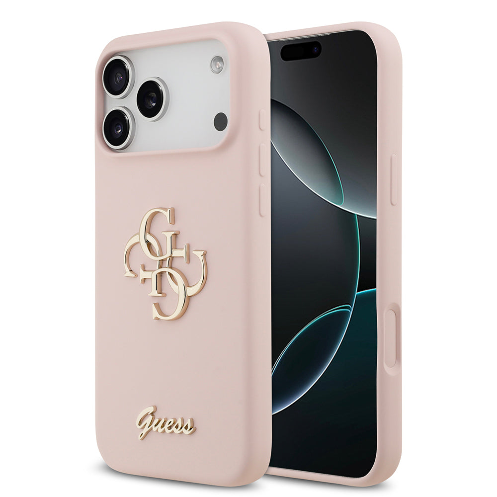 iPhone 17 Pro Max Kılıf Guess Orjinal Lisanslı Grained Yazı Logolu Kılıf